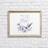 Run Wild And Be Free Bohemian Flowers And Arrows Wall Decor Printable