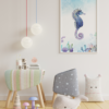 Seahorse Watercolor Graphic Wall Art Room Decor Printable