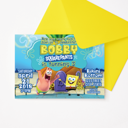Spongebob Birthday Invitation