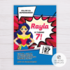 Wonder Woman Birthday Invitation Template