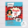 Wonder Woman Birthday Invitation Template