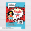 Wonder Woman Birthday Invitation Template