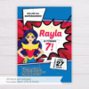 Wonder Woman Birthday Invitation Template