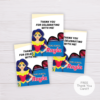 Wonder Woman Birthday Thank You Card Template