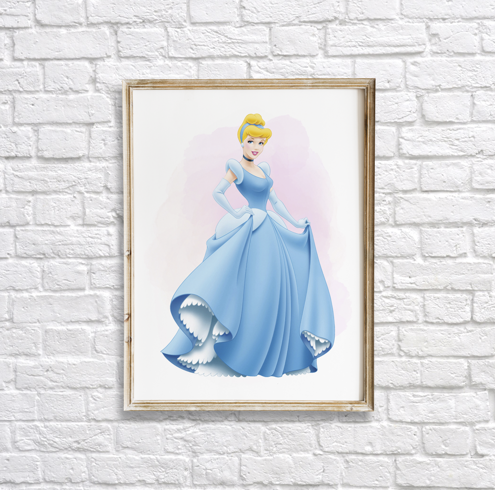 Disney Princesses DIY Wall Art Set Printable of Dgtally - 4 Room Decor