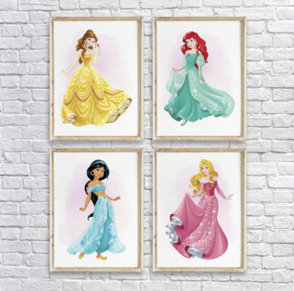 Disney Princesses Wall Art Room Decor Printable