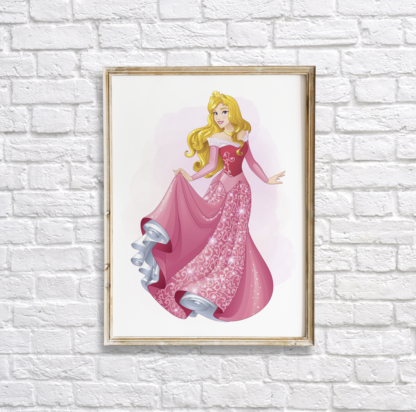 Sleeping Beauty Princess Aurora Wall Art Room Decor Printable