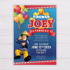 Fireman Sam Birthday Invitation