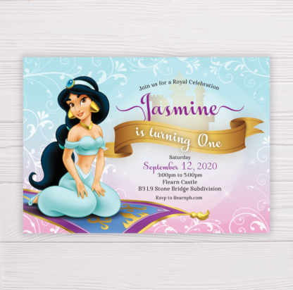 Princess Jasmine Birthday Invitation