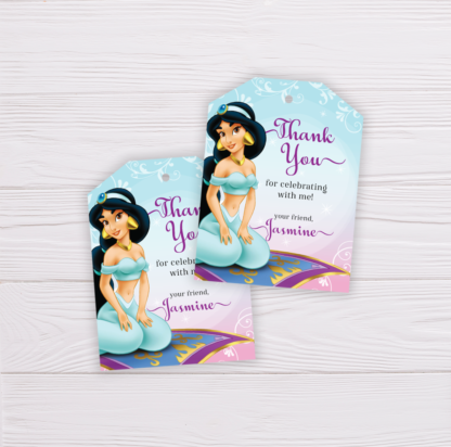 Princess Jasmine Birthday Thank You Card