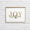 Joy in Gold with Blush Flowers Wall Room Decor Printable