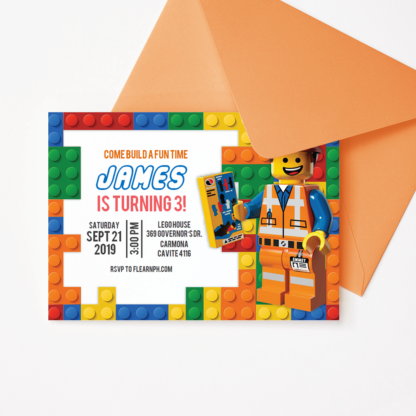 Lego Invitation Template