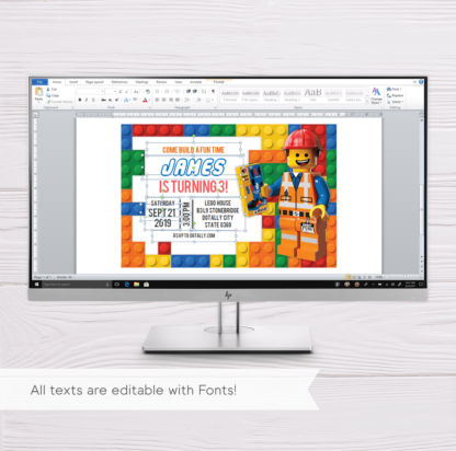 Lego Invitation Template