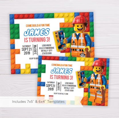 Lego Invitation Template