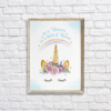 Unicorn Eyes with Flowers Wall Art Room Decor Printable
