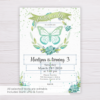 Butterfly Invitation with Watercolor Succulent