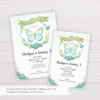 Butterfly Invitation with Watercolor Succulent