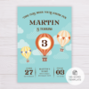Hot Air Balloon Invitation Template for Boys