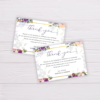 Purple & Blush Flowers Floral Wedding Invitation Set Template - Thank You Card