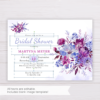 Purple Flowers/Floral Bridal Shower Invitation Template