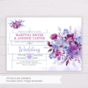Purple Flowers/Floral Wedding Invitation Template
