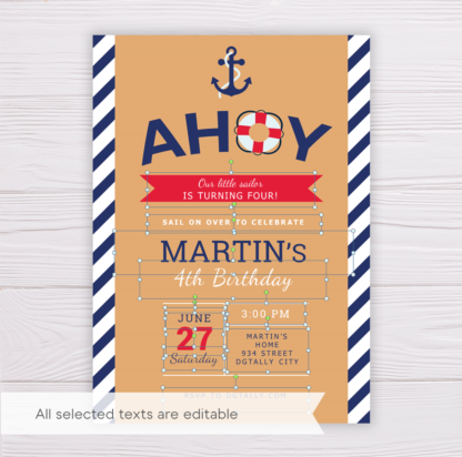 Sailor Invitation Template