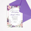 Debut Invitation Template – Purple & Blush Flowers/Floral