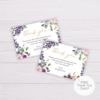 Purple and Blush Flowers Thank You Card Template