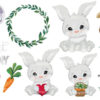 Baby Bunny Rabbit Clipart Bundle
