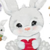 Baby Bunny Rabbit Clipart Bundle
