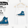 Watercolor Sneakers Graphics Clipart