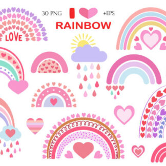 Cute Vector Rainbow Collection