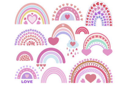 Cute Vector Rainbow Collection