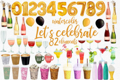Drinks, Coffee, Wine, Champagne, Smoothies, Milkshake Cliparts