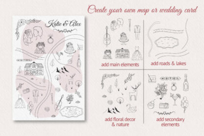 Hand Drawn Wedding Map Graphics Creator