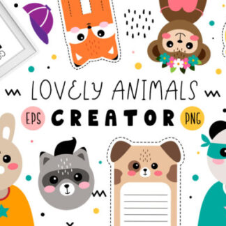 Lovely Cute Animals Creator Graphics