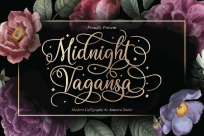 Midnight Vagansa Elegant Script Font