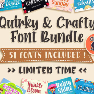 Quirky & Crafty Font Bundle