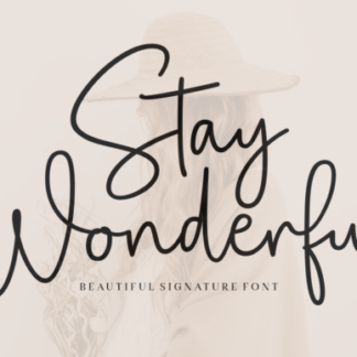 Stay Wonderful Script/Handwritten Font