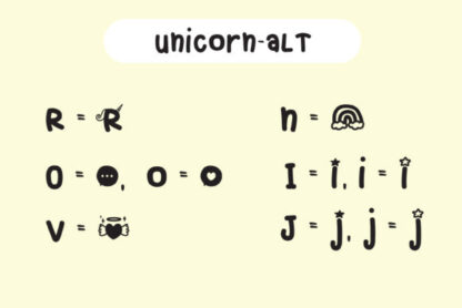 Unicorn Display Font