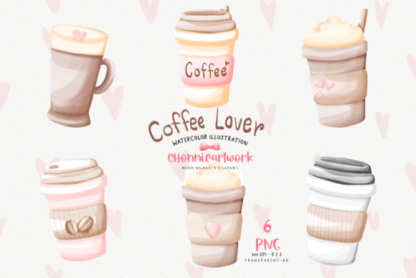 Watercolor Coffee Cup Graphics Clipart