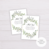 Watercolor Green Leaves Thank You Card