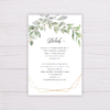 Watercolor Green Leaves Wedding Invitation Suite Template - Details Card