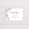 Watercolor Green Leaves Wedding Invitation Suite Template - RSVP Card