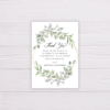 Watercolor Green Leaves Wedding Invitation Suite Template - Thank You Card