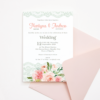 Wedding Invitation Template - Blush Flowers/Floral & Lace