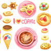 Watercolor Cookies Sweets Graphics Clipart