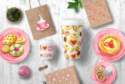 Watercolor Cookies Sweets Graphics Clipart