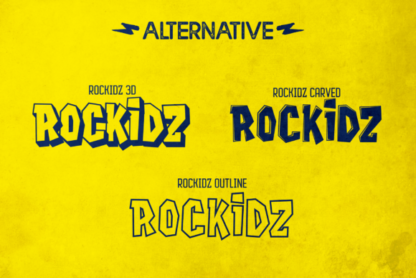 Rockidz Layered Display Font