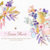 Watercolor Autumn Flowers Clipart Set